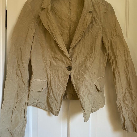 Sandro Ferrone Wrinkled Silk Women Jacket -size M - Picture 8 of 10